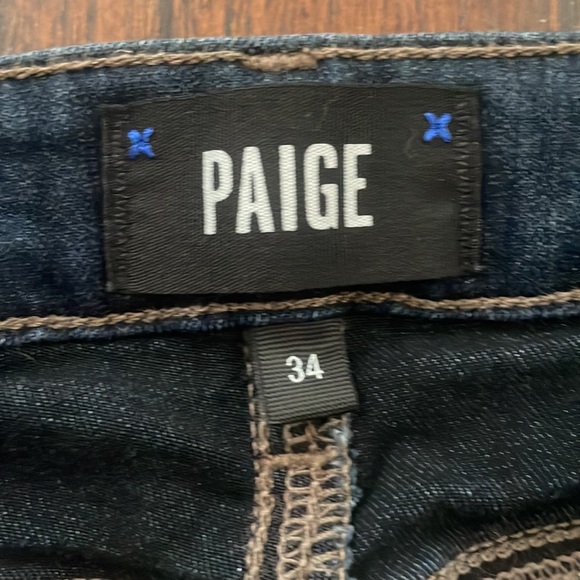 Paige size 34 jeans with light factory wear. - Picture 3 of 10